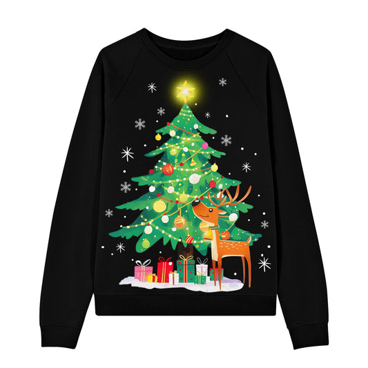 Aideaone Girls Boys Christmas Sweatshirts Unisex Funny Xmas Print Pullover Inner Fleece Long Sleeve Top Shirt 5-12 Years