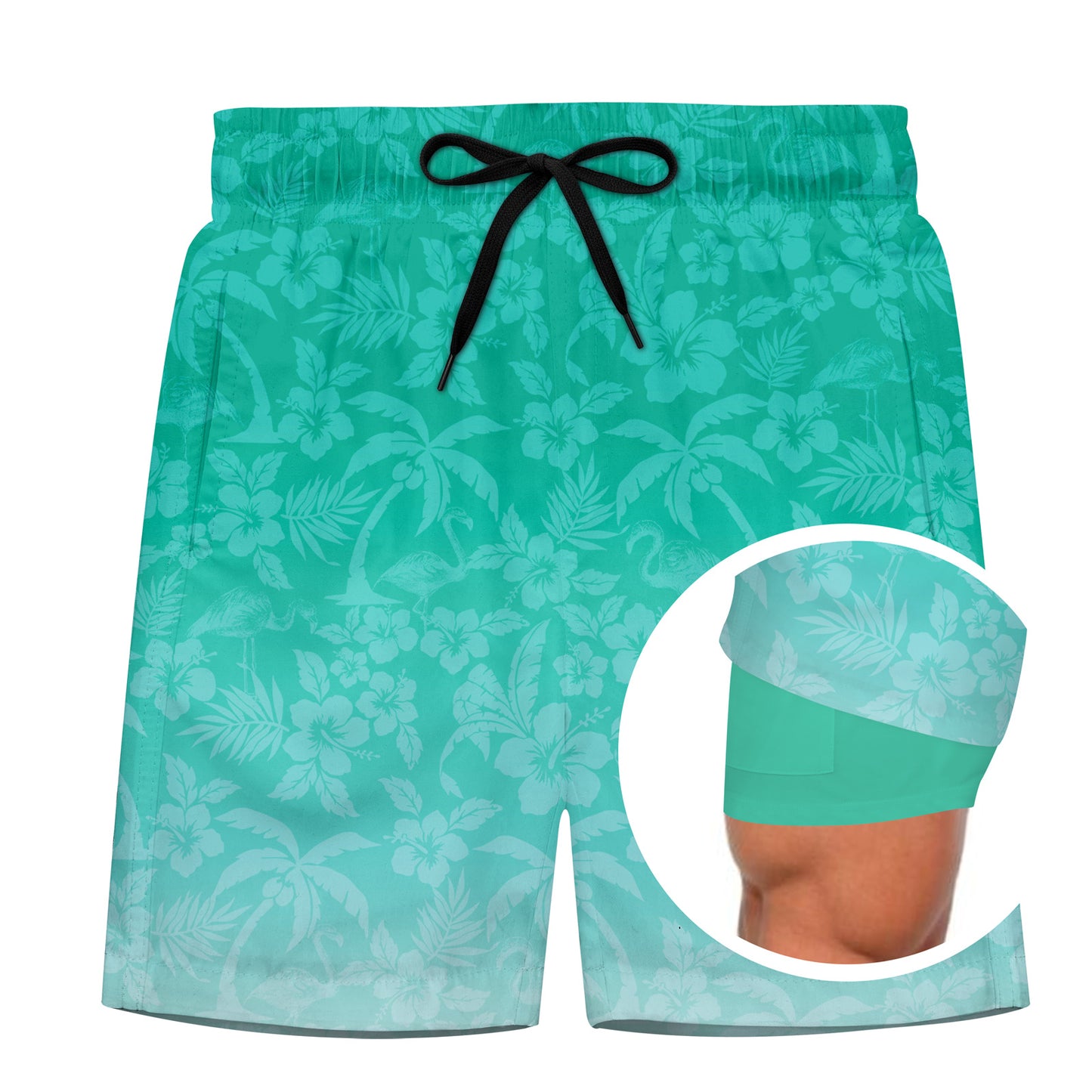 Aideaone Mens Swimming Trunks with Compression Liner Swim Shorts 7 inch Quick Dry Bathing Suit Anti Chafe Boardshorts