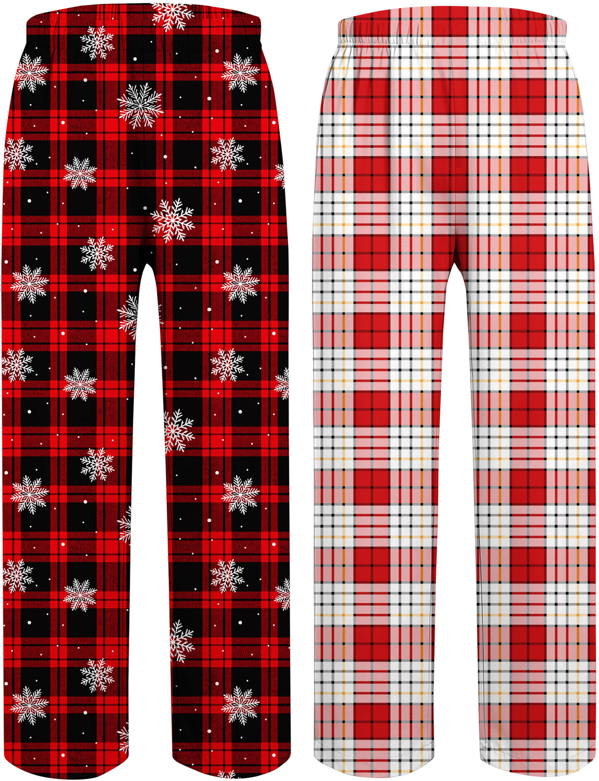 Aideaone 2 Pack Girls Pajama Pants Loose Wide Leg Kids Christmas PJ Bottoms for Teen 7-14 Years