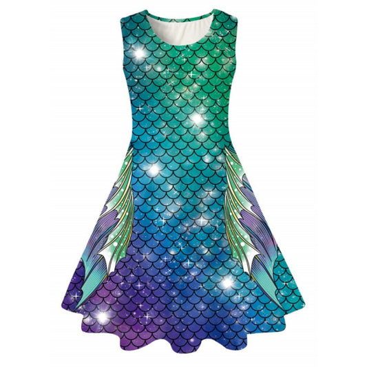 Youmei Girls Dress Kids Sleeveless Mermaid Birthday Sundress for 4-13 Years