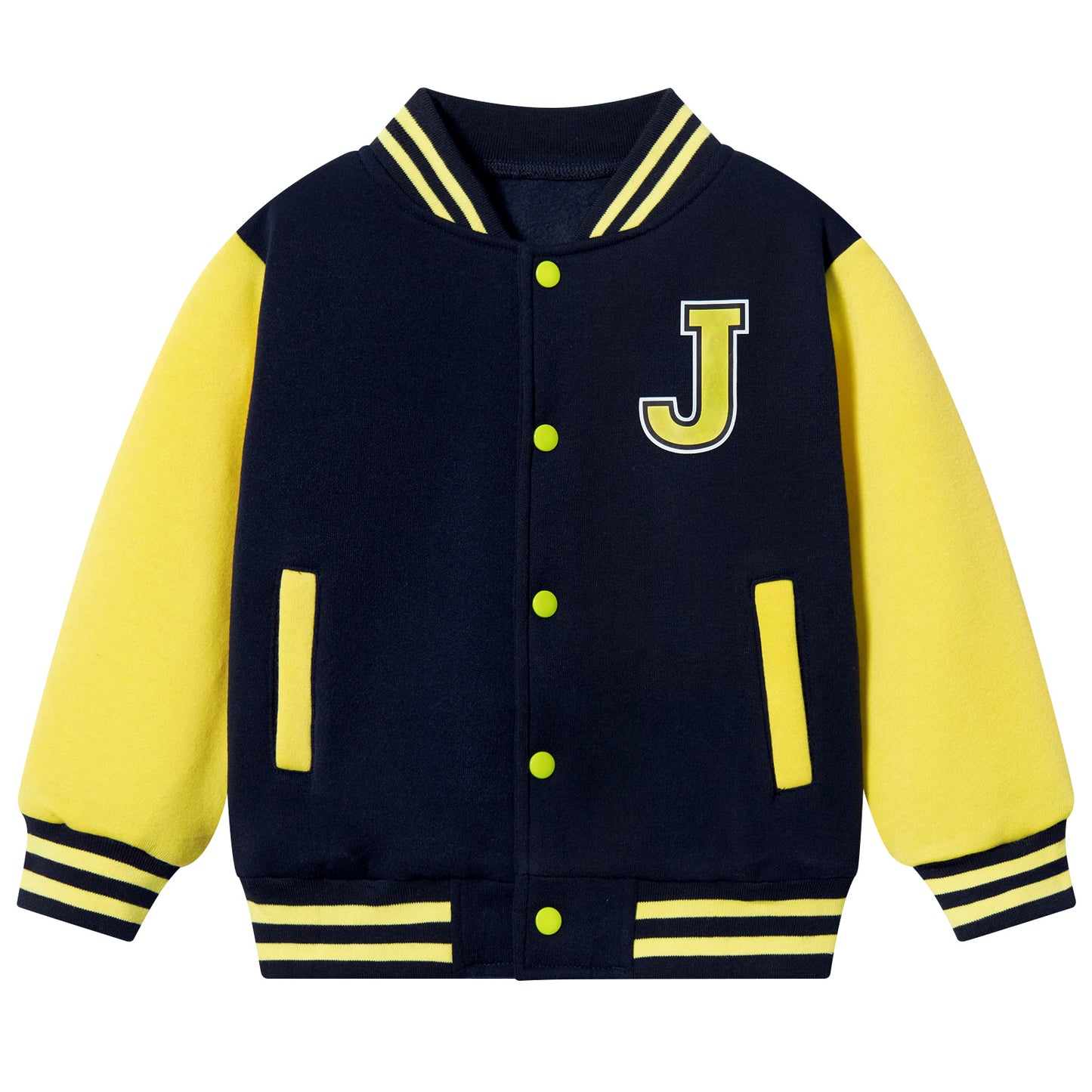 Aideaone Kids Baseball Jackets Boys Button up Toddler School Varsity Uniform Casual Sport Coat for Toddler Boy 3-6T