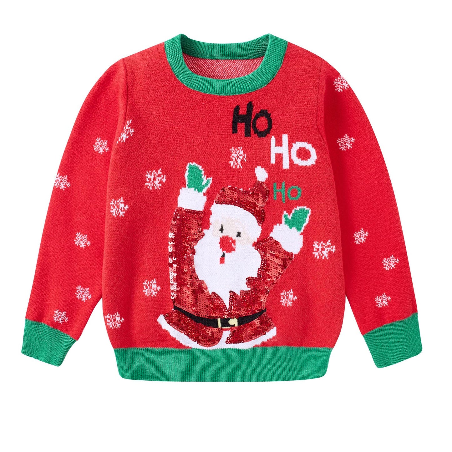 Aideaone Toddler Ugly Christmas Sweater Girls Xmas Boys Sequin Knit Pullover Tacky Kids Holiday Tops 2-6 Years