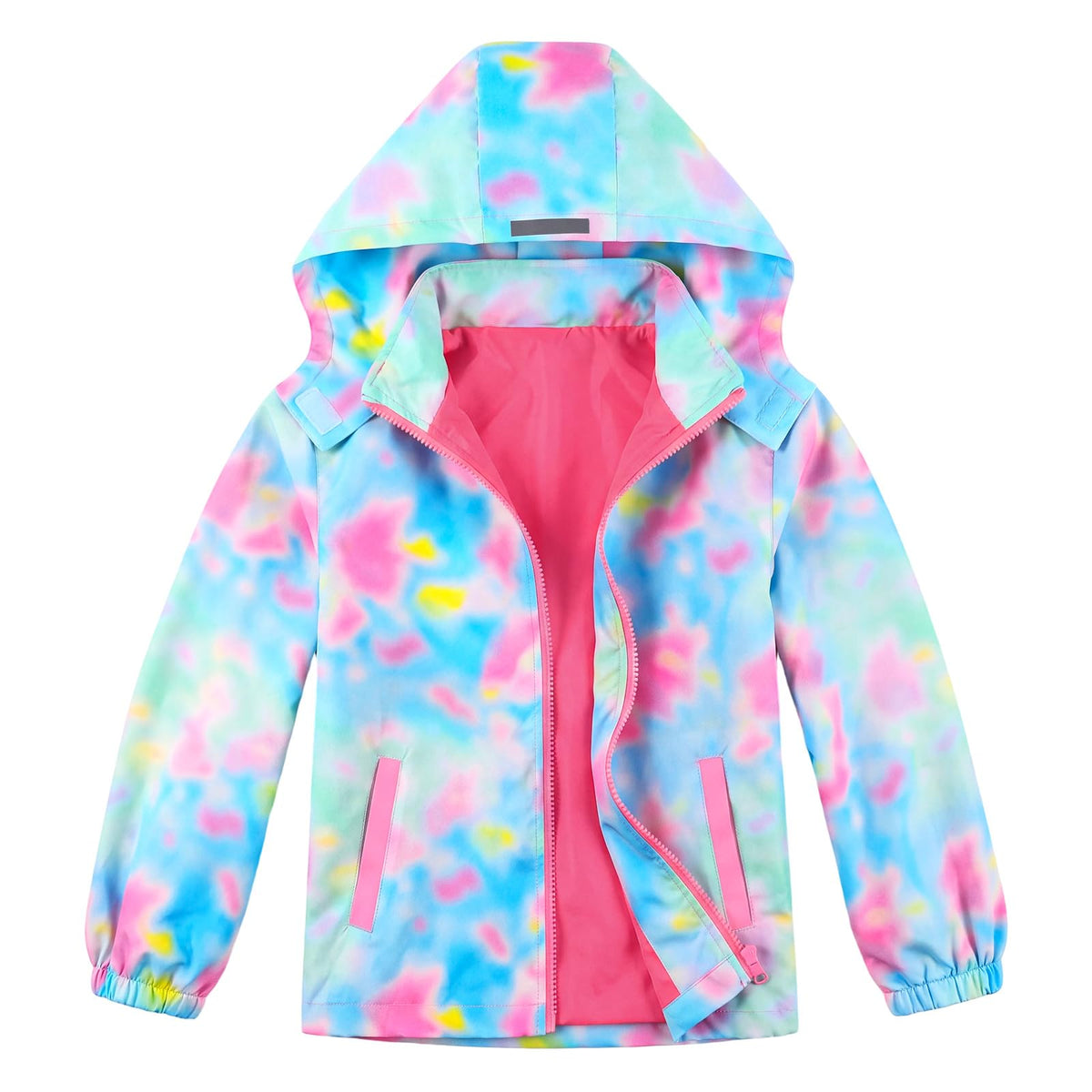 Aideaone Kids Rain Jacket for Boys and Girls Lightweight Waterproof Hooded Windbreaker Raincoats
