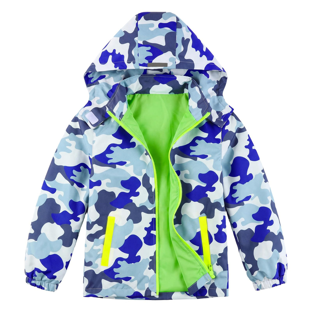Aideaone Kids Rain Jacket for Boys and Girls Lightweight Waterproof Hooded Windbreaker Raincoats