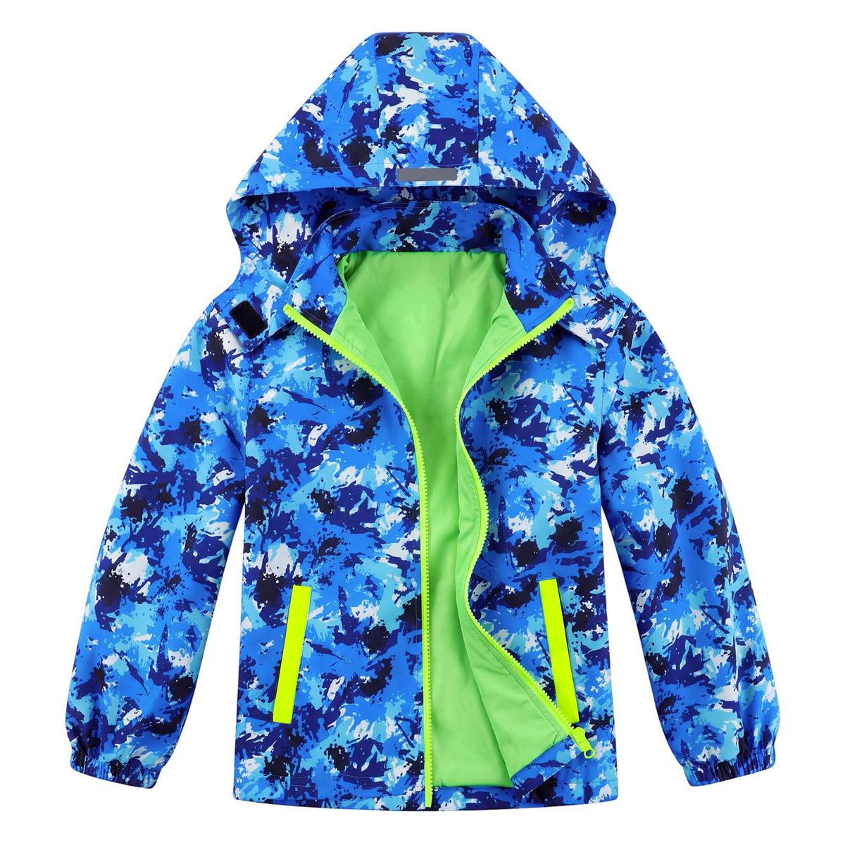 Aideaone Kids Rain Jacket for Boys and Girls Lightweight Waterproof Hooded Windbreaker Raincoats