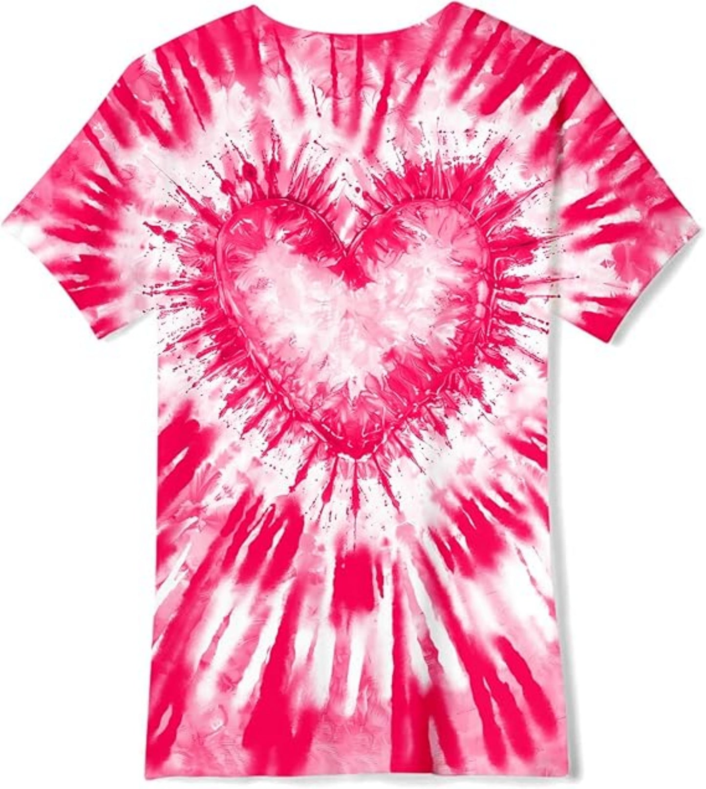 Tie Dye Shirts for Girls Kids Casual T-shirts Crewneck Short Sleeve Tee Top Size 5-12
