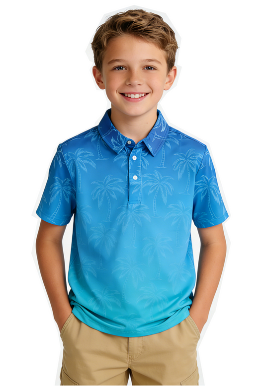 Boys Polo Shirt Stripe Casual Short Sleeve Shirts for Boys Size 5-14T