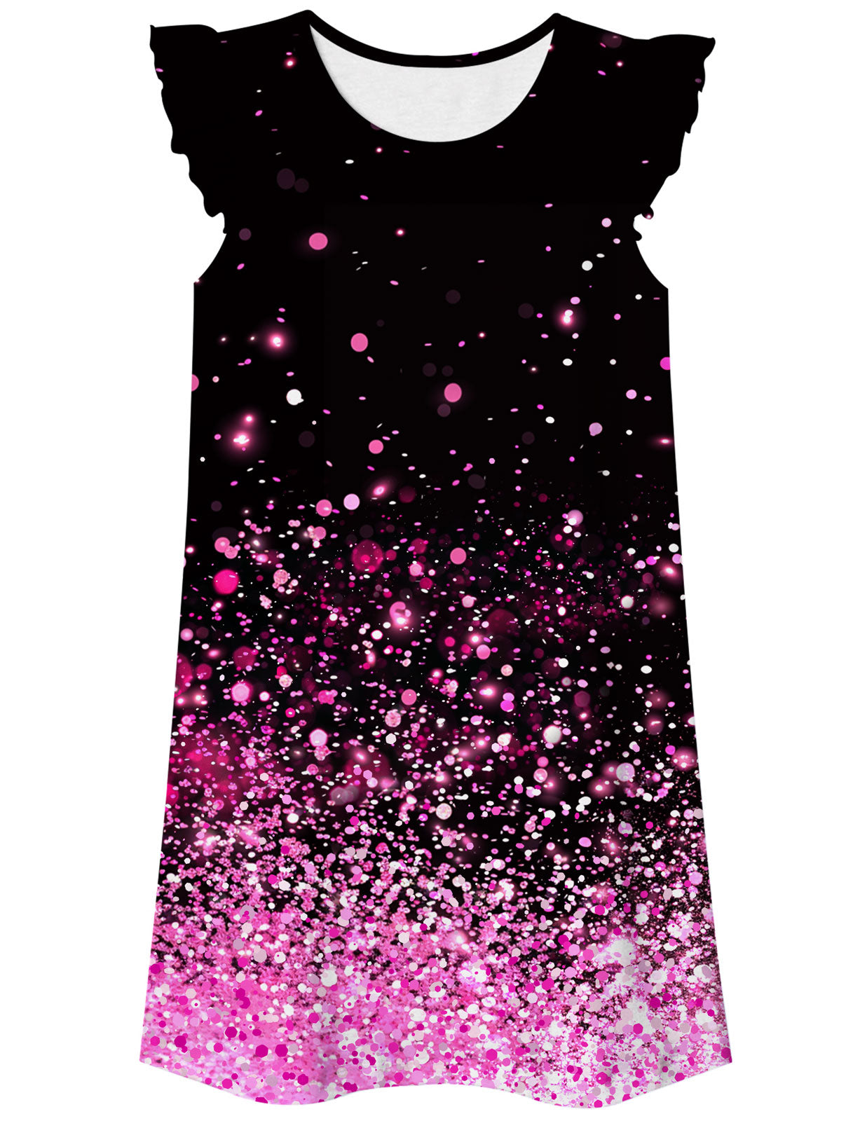 Aideaone Girls Pajamas Nightgowns Ruffle Sleeveless Nightdress Sleepwear Casual Thin Breathable Pajama Dresses