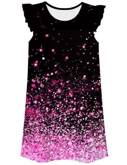 Aideaone Girls Pajamas Nightgowns Ruffle Sleeveless Nightdress Sleepwear Casual Thin Breathable Pajama Dresses