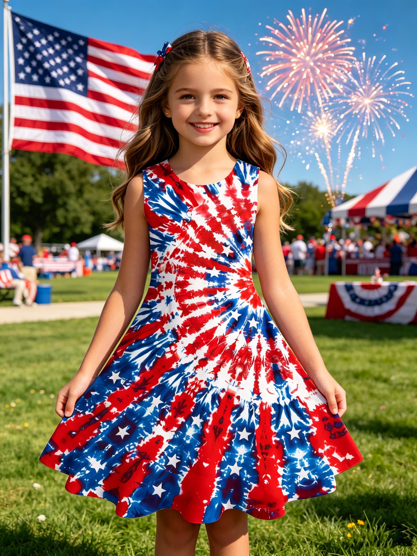 Youmei Girls Dress Kids Sleeveless Mermaid Birthday Sundress for 4-13 Years