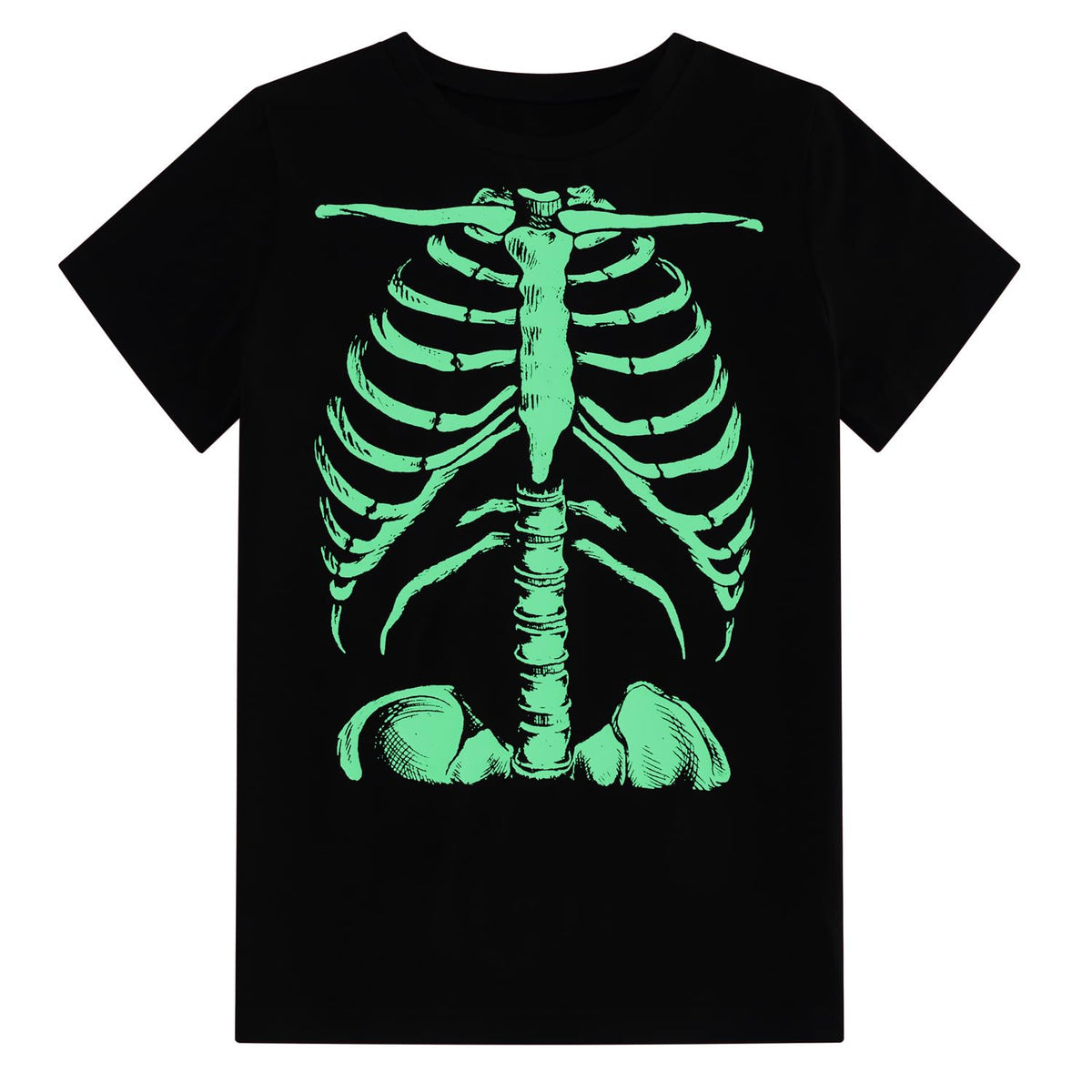 Boys Halloween Shirts Kids Skeleton Bone Shirt Size 9-12T Glow in The Dark T-Shirt Funny Shirt for Kid