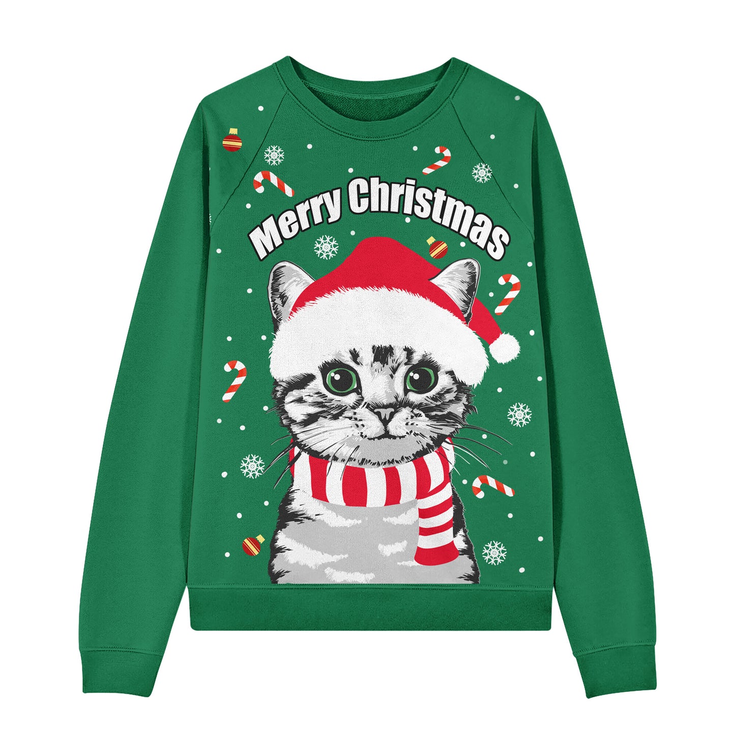 Aideaone Girls Boys Christmas Sweatshirts Unisex Funny Xmas Print Pullover Inner Fleece Long Sleeve Top Shirt 5-12 Years