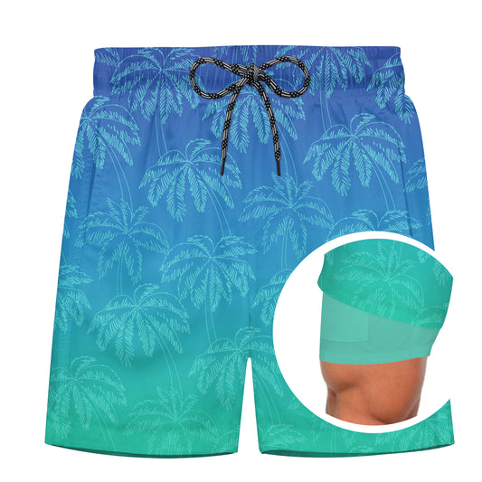 Aideaone Mens Swimming Trunks with Compression Liner Swim Shorts 7 inch Quick Dry Bathing Suit Anti Chafe Boardshorts