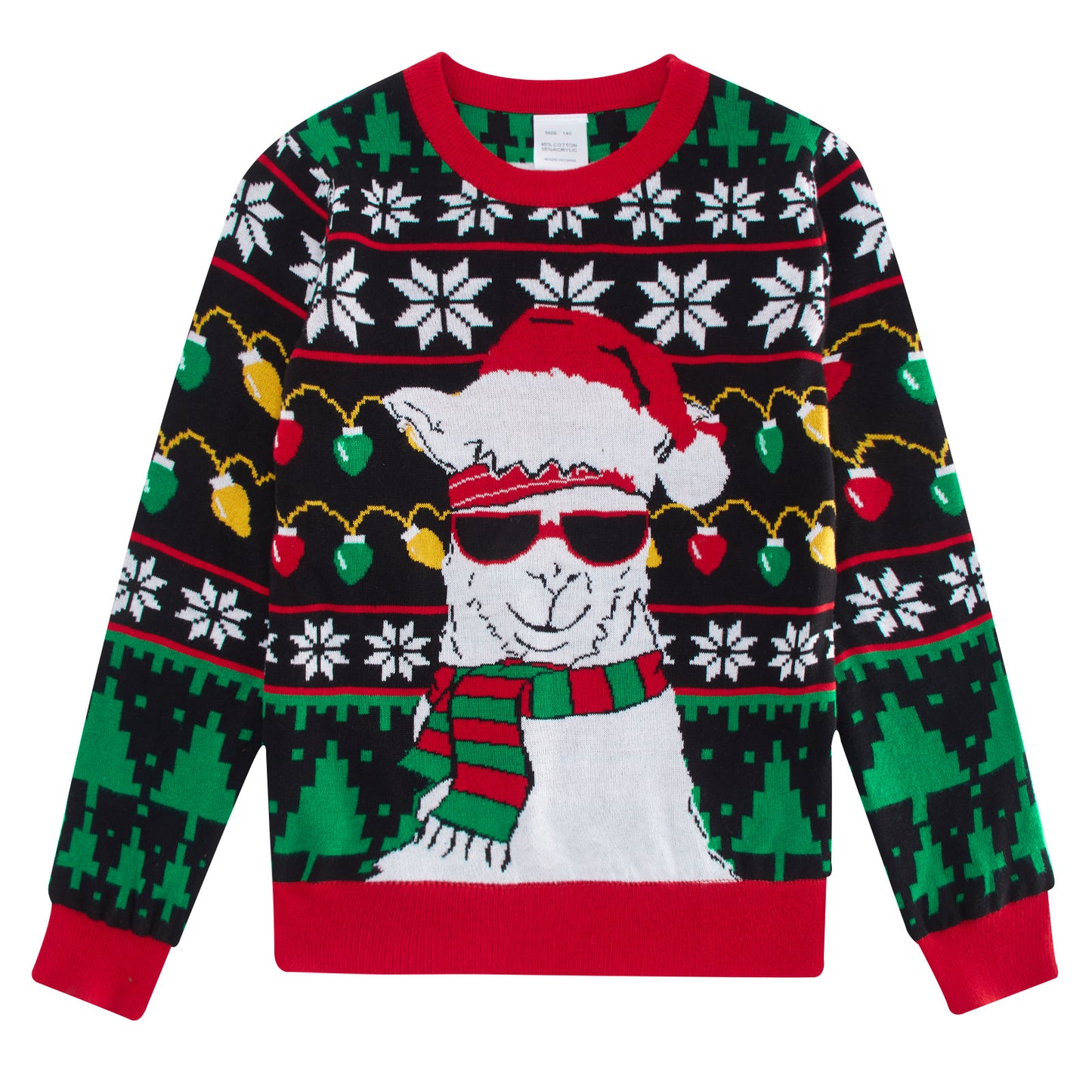 Aideaone Boys Girls Christmas Ugly Sweater Xmas Graphic Knit Pullover Sweater for Kids