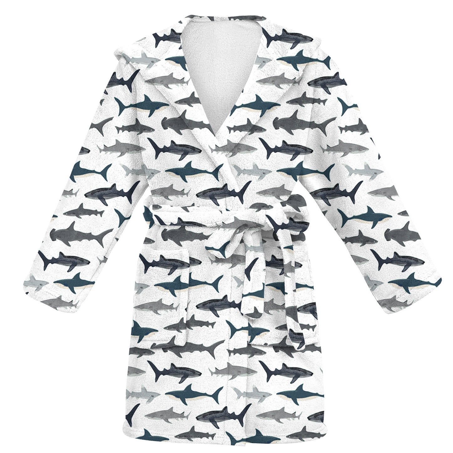 Aideaone Boys Robe Kids Hooded Fleece Bathrobe Flannel Pajamas Soft Sleepwear 7-14 Years
