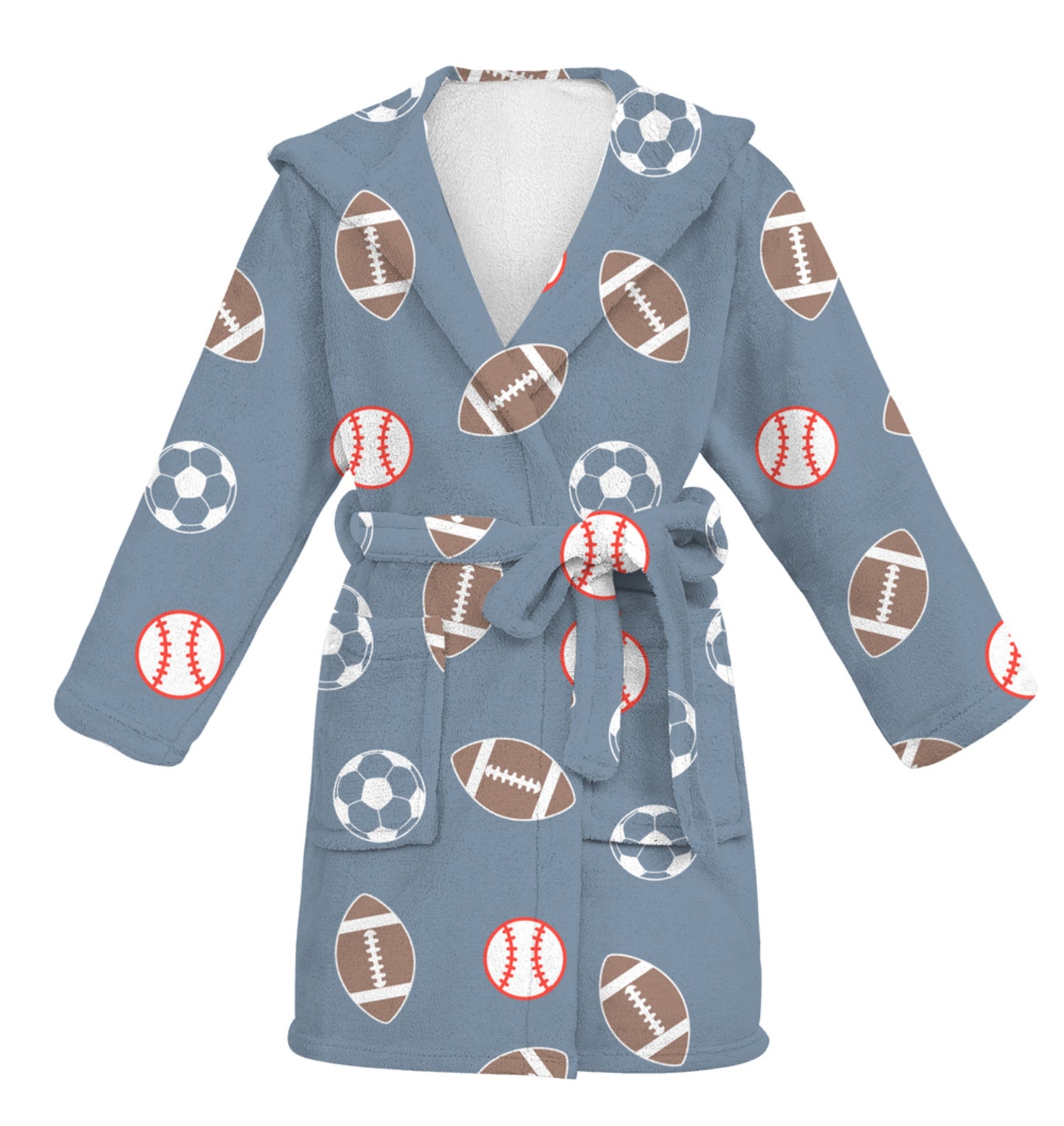Aideaone Boys Robe Kids Hooded Fleece Bathrobe Flannel Pajamas Soft Sleepwear 7-14 Years