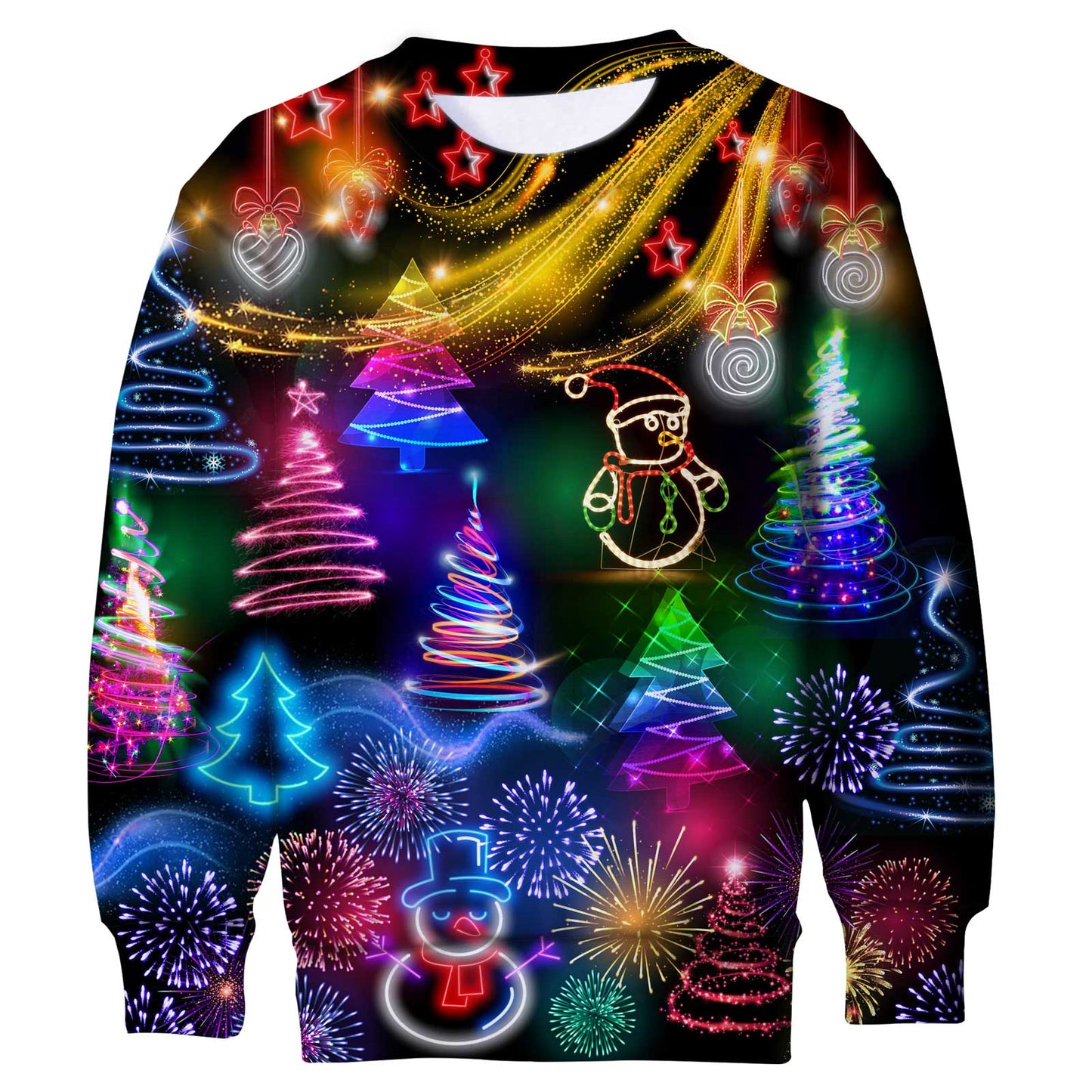 Aideaone Boys Girls Ugly Christmas Sweatshirt Kids 3D Graphic Xmas Pullover Long Sleeve Sizes 4‑16T
