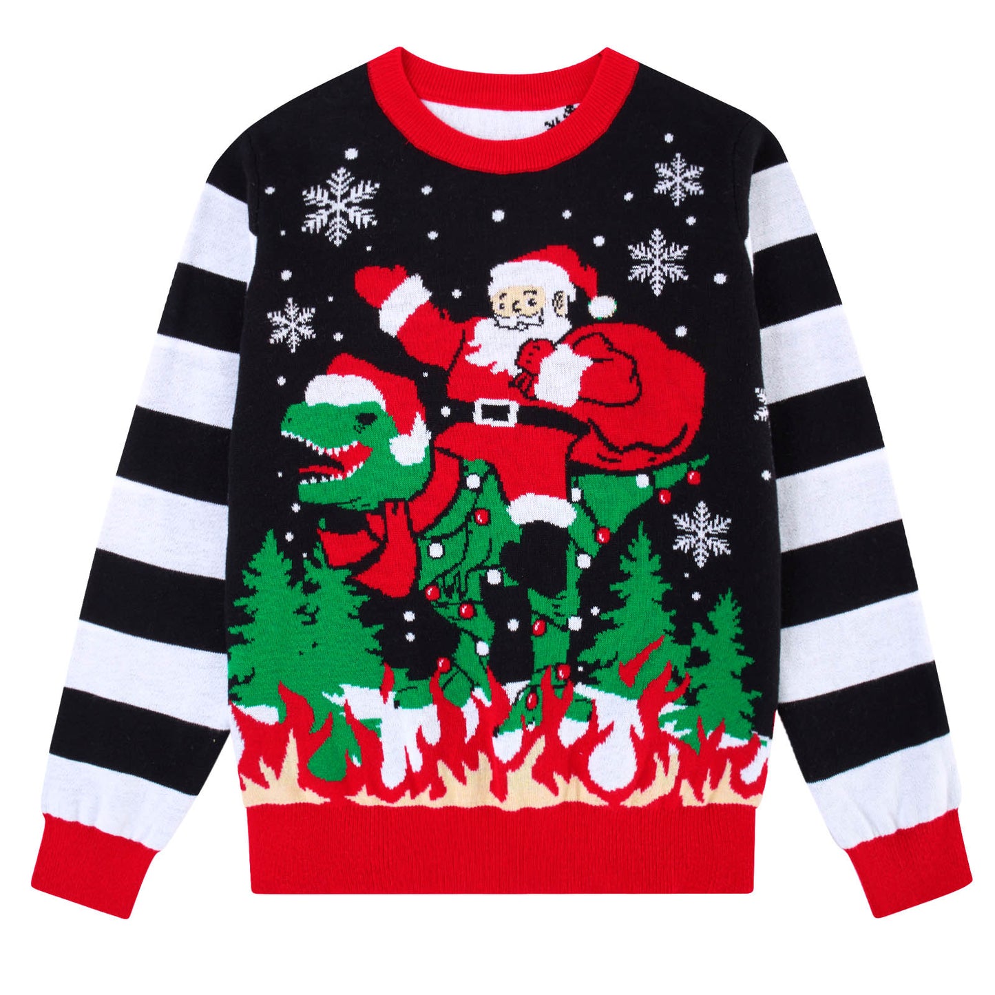 Aideaone Boys Girls Christmas Ugly Sweater Xmas Graphic Knit Pullover Sweater for Kids