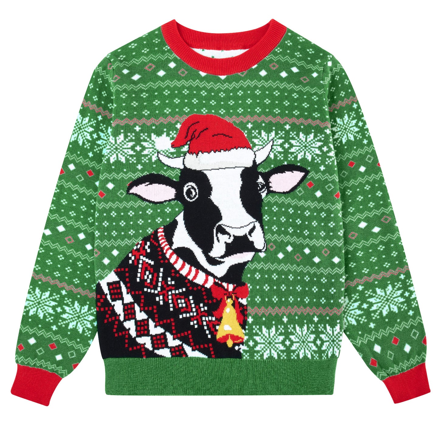 Aideaone Boys Girls Christmas Ugly Sweater Xmas Graphic Knit Pullover Sweater for Kids