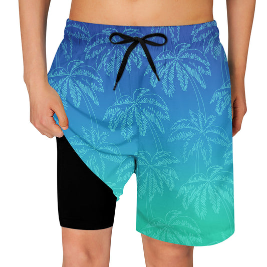 Aideaone Boys Swim Trunks for 5-16 Years Compression Liner Swimsuit Shorts Swimwear Boxer Bathing Suit