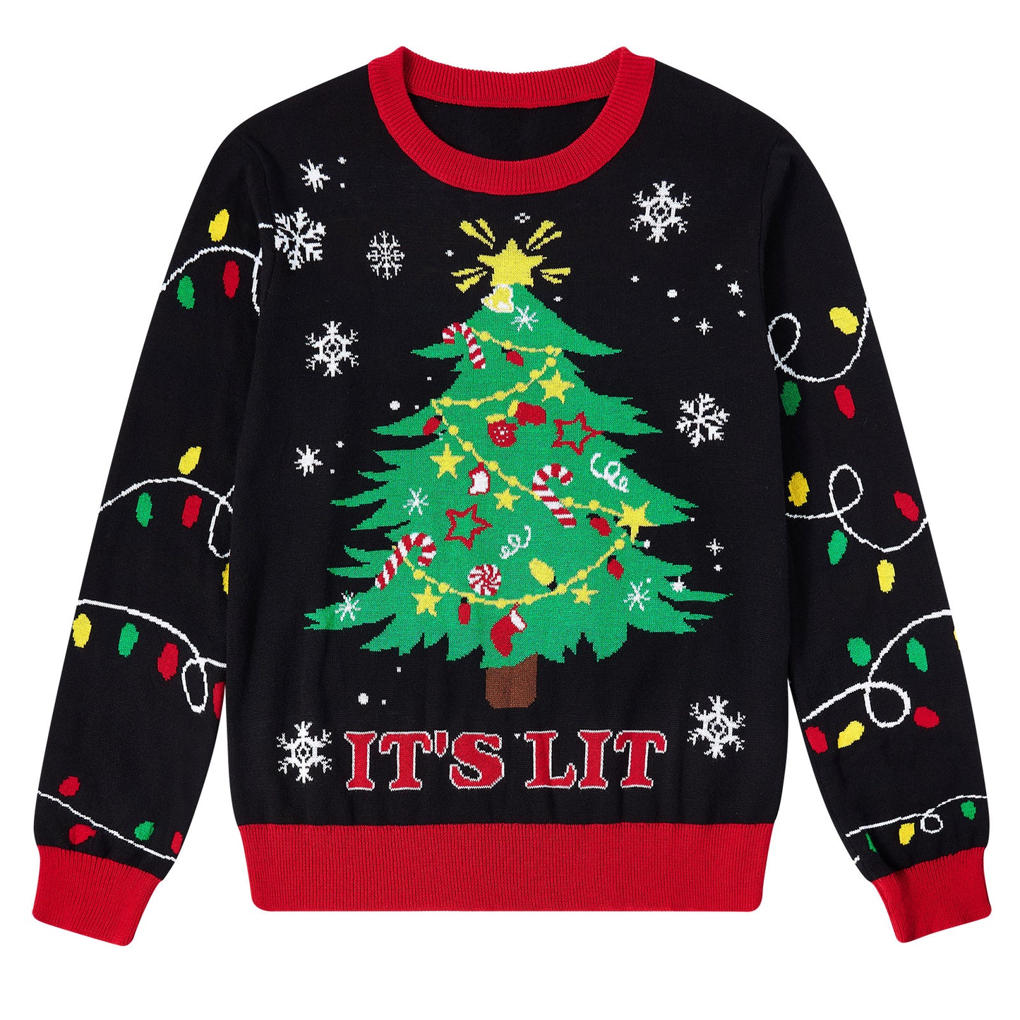 Aideaone Boys Girls Christmas Ugly Sweater Xmas Graphic Knit Pullover Sweater for Kids