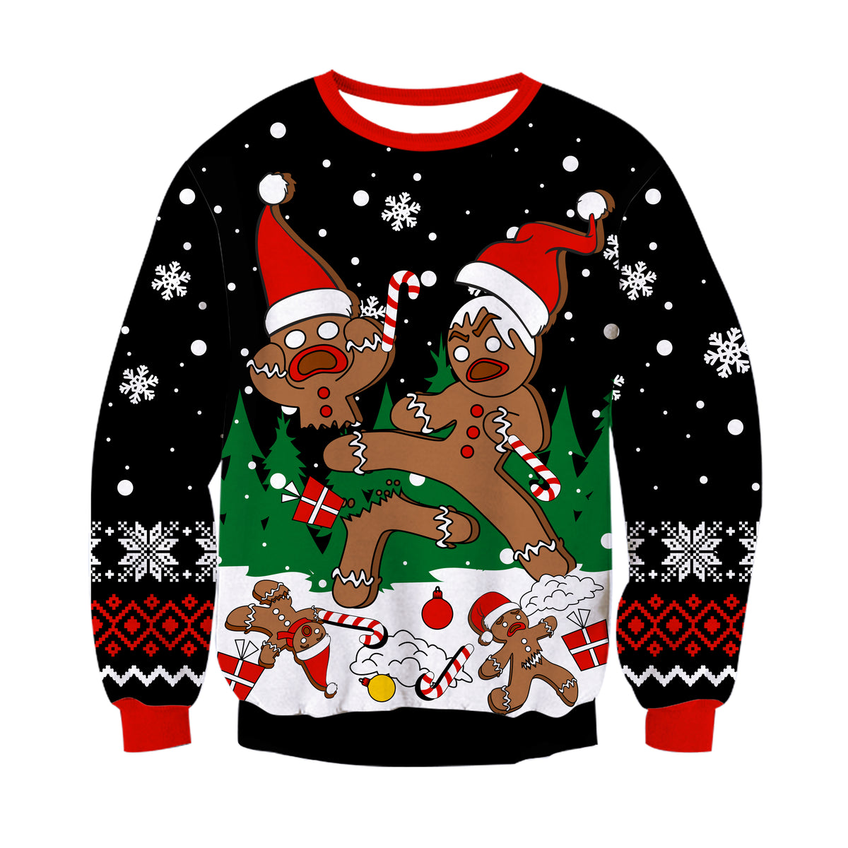 Aideaone Mens Ugly Christmas Sweaters Soft Graphic Pullover Long Sleeve Knitted Sweaters for Christmas Party & Holiday Sweater