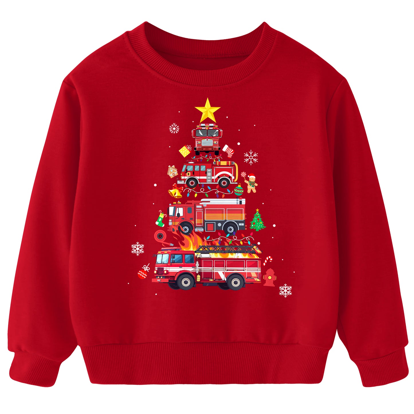 Aideaone Toddler Boys Sweatshirt Long Sleeve Boys Tractor/Truck Printed Sweatshirt Kids Crewneck Pullover Tops 3-6T