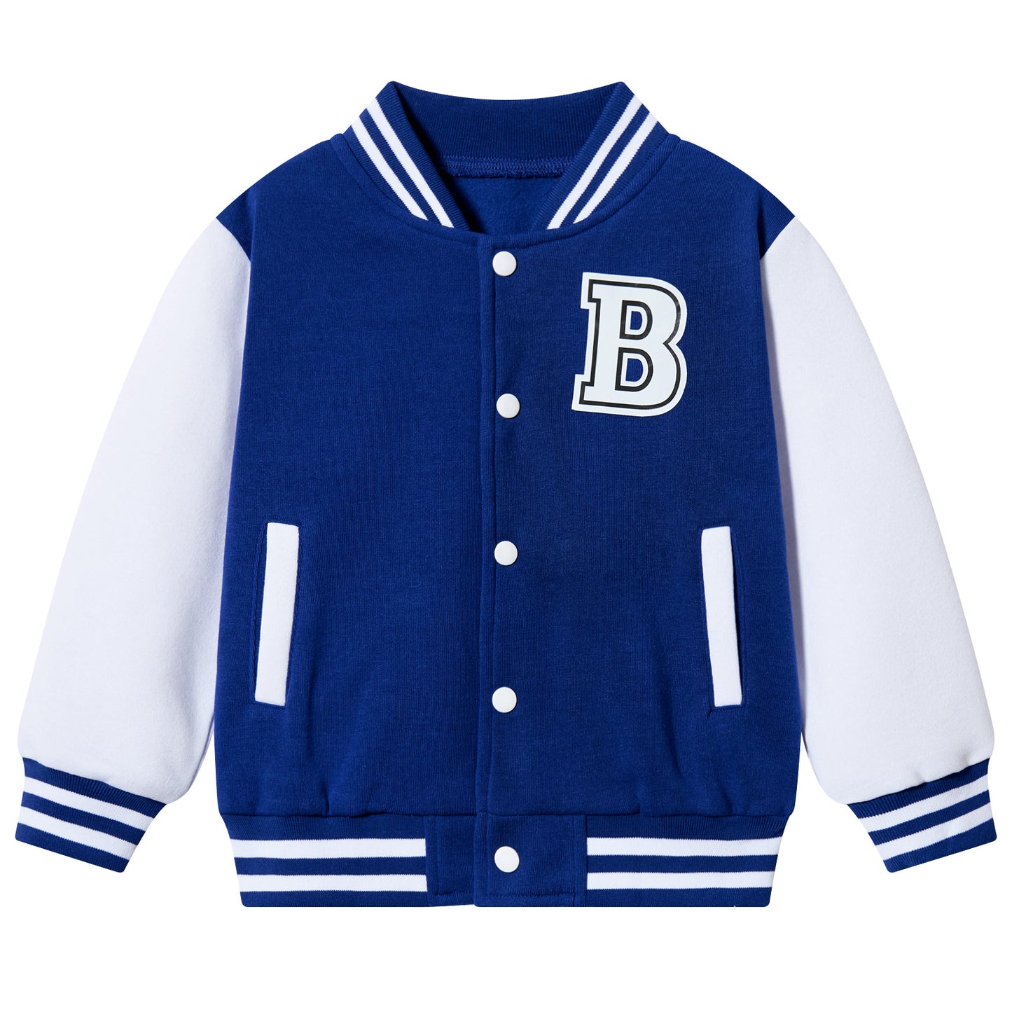 Aideaone Kids Baseball Jackets Boys Button up Toddler School Varsity Uniform Casual Sport Coat for Toddler Boy 3-6T