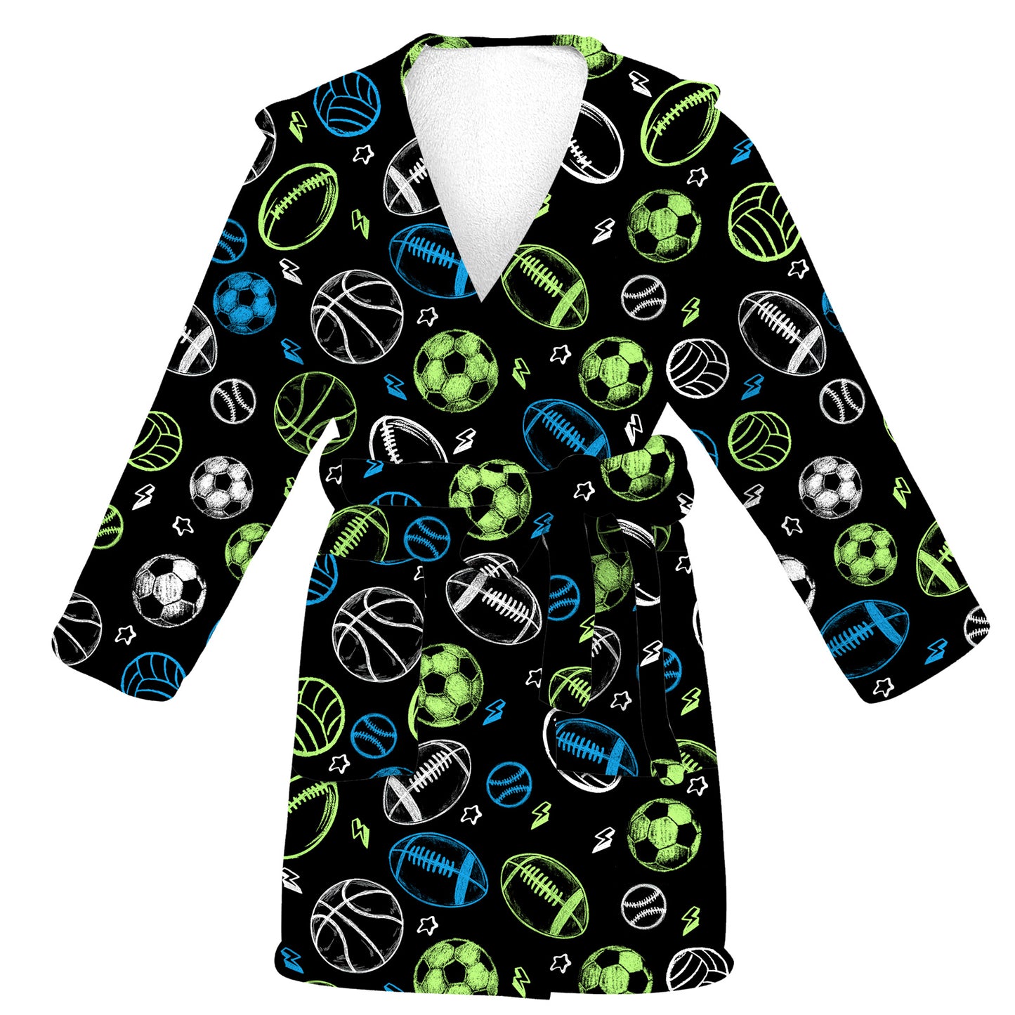 Aideaone Boys Robe Kids Hooded Fleece Bathrobe Flannel Pajamas Soft Sleepwear 7-14 Years
