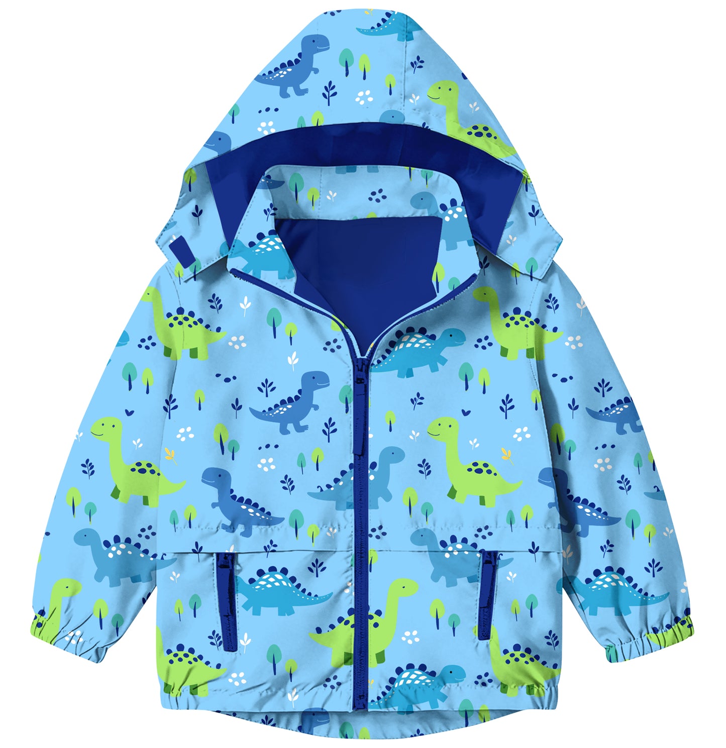 Aideaone Toddler Boys Girls Rain Hooded Jackets Kids Waterproof Rain Coats Lightweight Outwear Jackets 2-8T