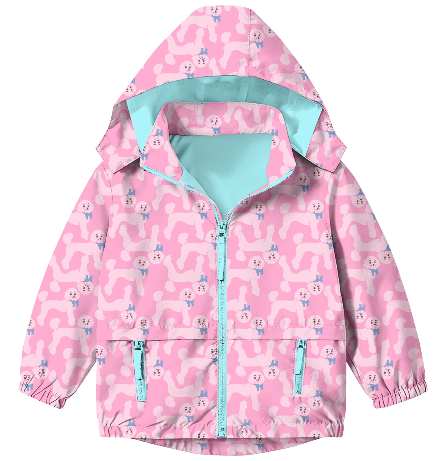 Aideaone Toddler Boys Girls Rain Hooded Jackets Kids Waterproof Rain Coats Lightweight Outwear Jackets 2-8T