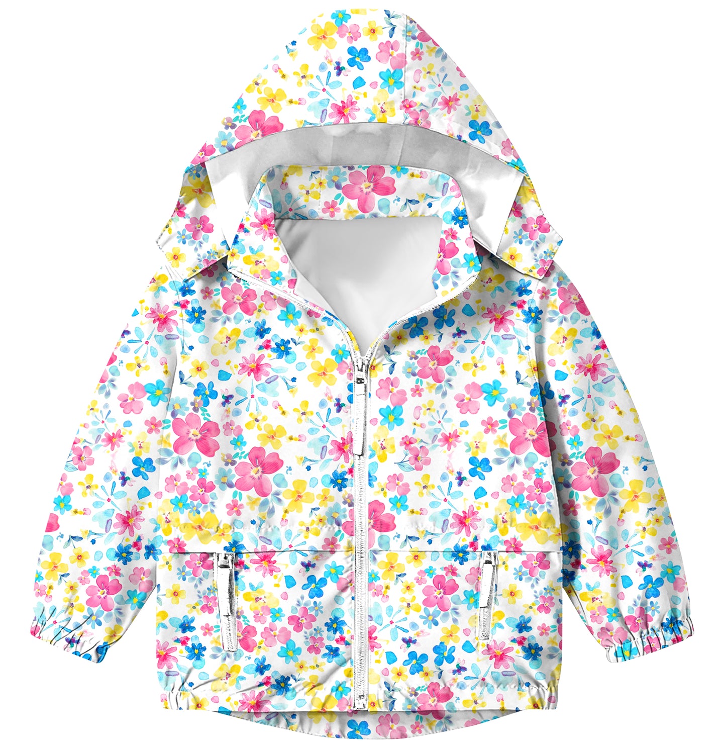 Aideaone Toddler Boys Girls Rain Hooded Jackets Kids Waterproof Rain Coats Lightweight Outwear Jackets 2-8T