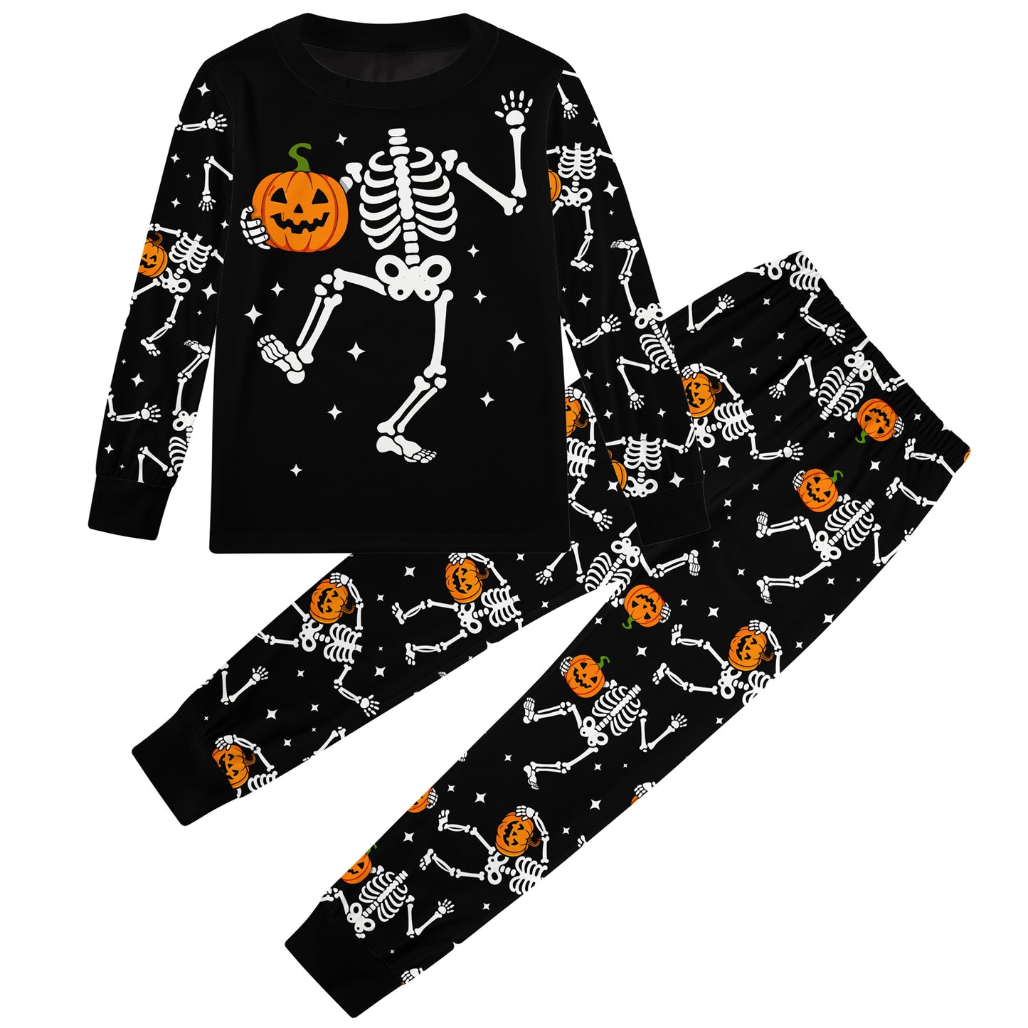 Aideaone Boys Pajamas Set Long Sleeves Tees & Pants 2-Piece Dinosaur Printed Kid Sleepwear Pajamas Set for Boys Age 3-6Y