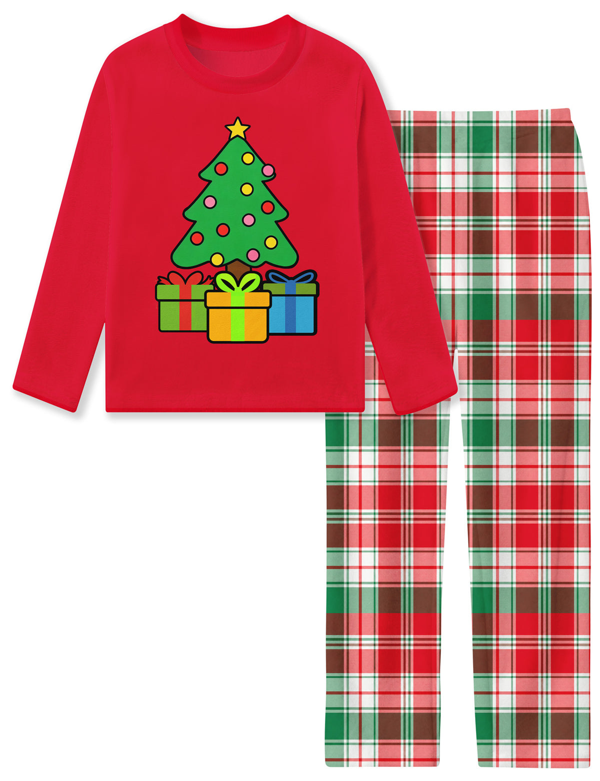 Aideaone Girls Christmas Fleece Pajamas Set Kids Soft Flannel Winter Pjs 2 Piece Size 7-14