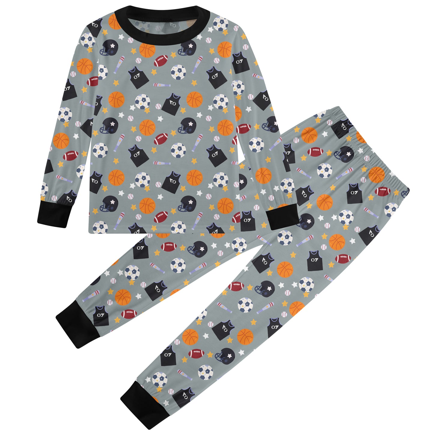Aideaone Boys' Pajamas Set Long Sleeves Tees & Pants 2-Piece Printed Kid Sleepwear Pajamas Set for Boys 6-13Y