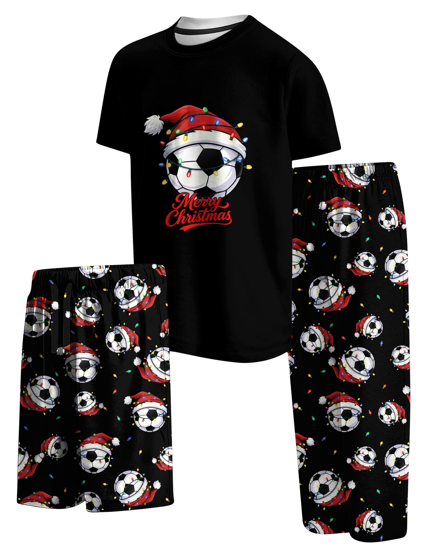 Aideaone Boys Pajamas Set Long Sleeves Tees & Pants 3-Piece Printed Kid Sleepwear Pajamas Set for Boys 7-14Y