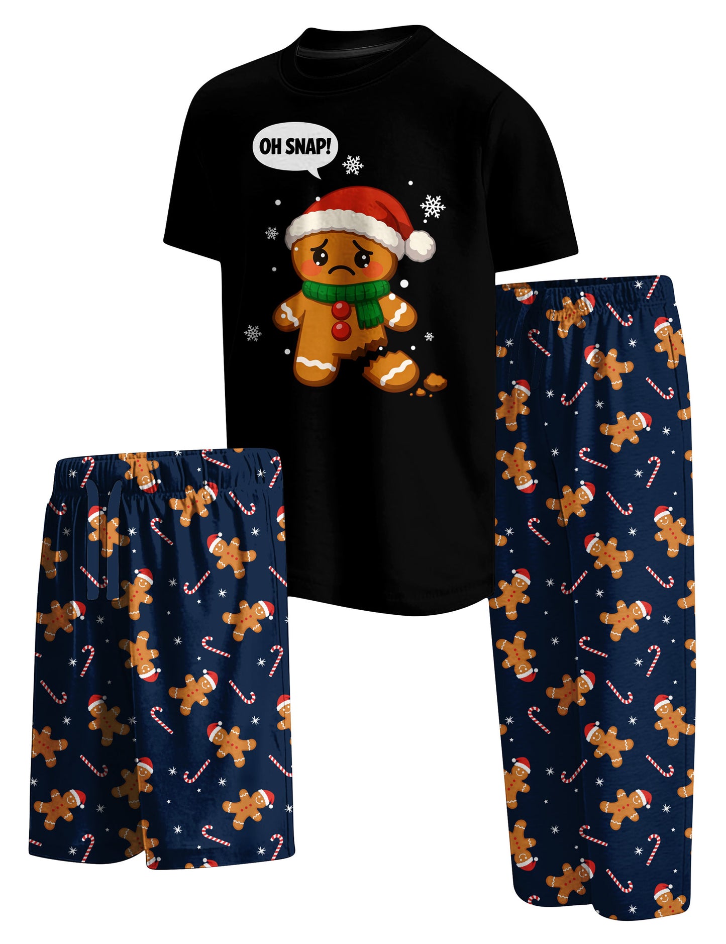 Aideaone Boys Pajamas Set Long Sleeves Tees & Pants 3-Piece Printed Kid Sleepwear Pajamas Set for Boys 7-14Y