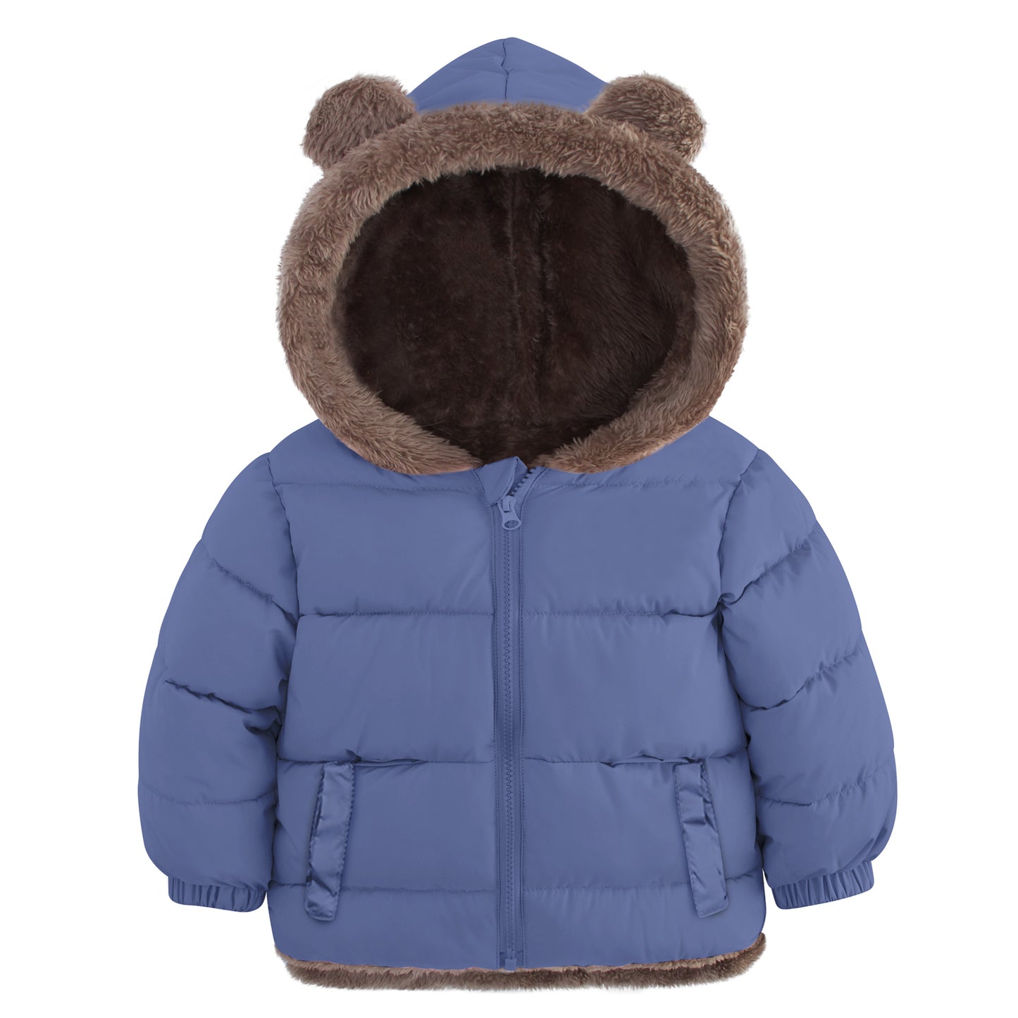 Aideaone Baby Toddler Winter Fleece Coat Boys Girls Cute Bear Ear Hooded Jackets with Pockets 6M-5T