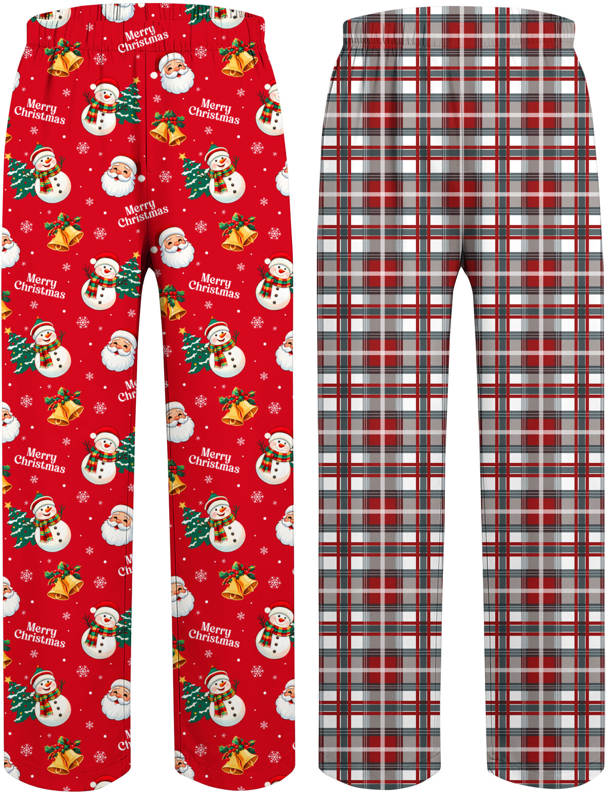 Aideaone 2 Pack Girls Pajama Pants Loose Wide Leg Kids Christmas PJ Bottoms for Teen 7-14 Years