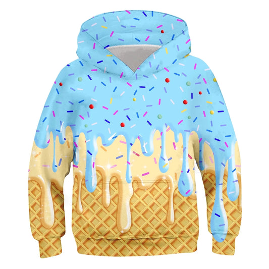 Aideaone Boys Hoodies for Kids 3D Printed Hooded Sweatshirt with Pockets Long Sleeve Kids Pullover Tops 6-16 Years