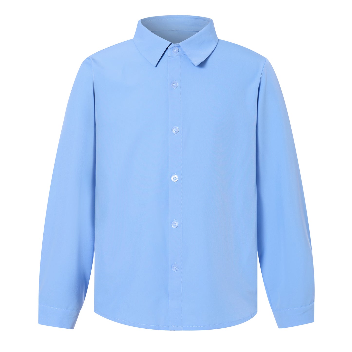 Aideaone Boys' Button-Up Dress Shirt Boys School Uniform Long Sleeve Collared Shirt, Sizes 8-14