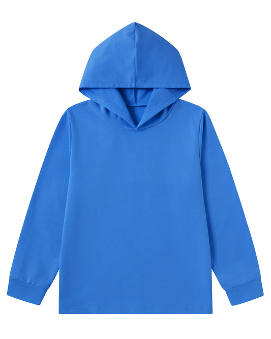 Aideaone Boys' Pullover Hoodies Long Sleeve Kids Hooded Sweatshirts Casual Solid Pullover Tops for Teen Boys 7-16Y