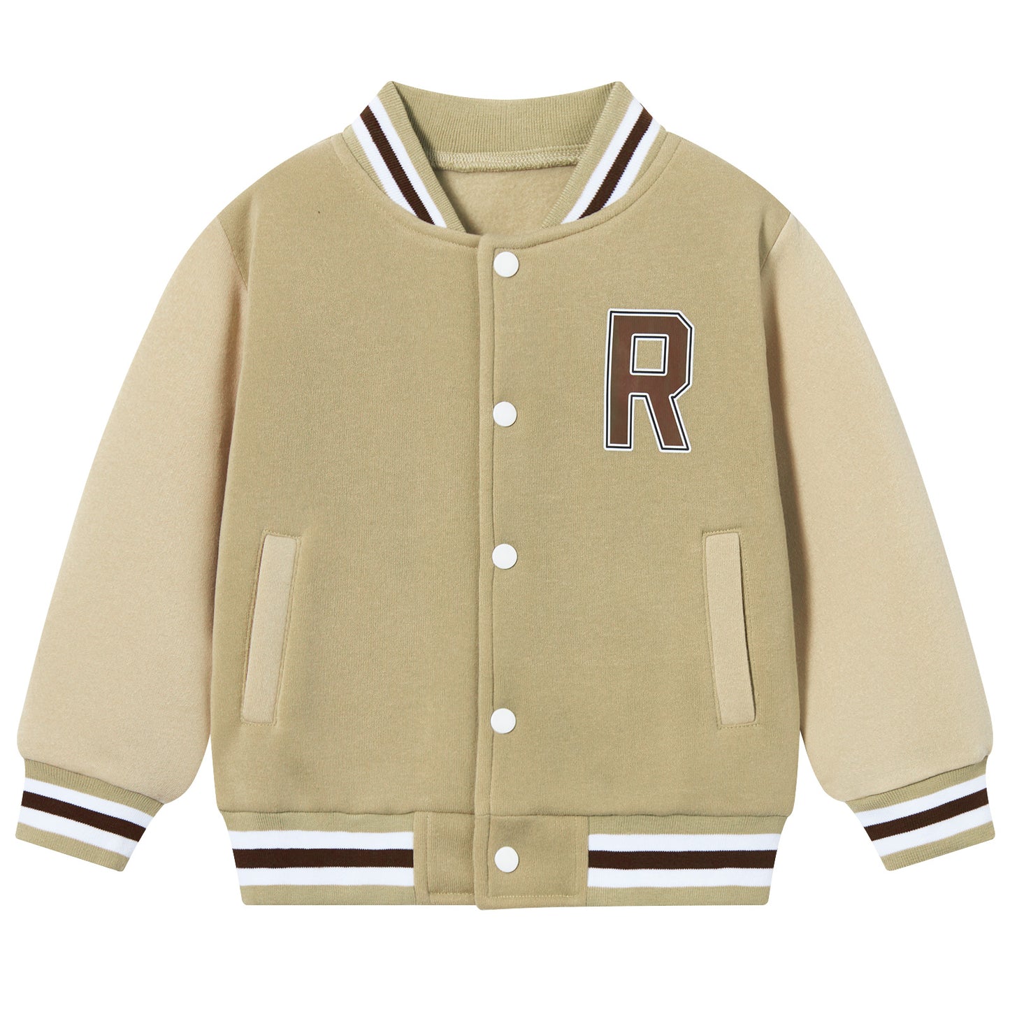 Aideaone Kids Baseball Jackets Boys Button up Toddler School Varsity Uniform Casual Sport Coat for Toddler Boy 3-6T