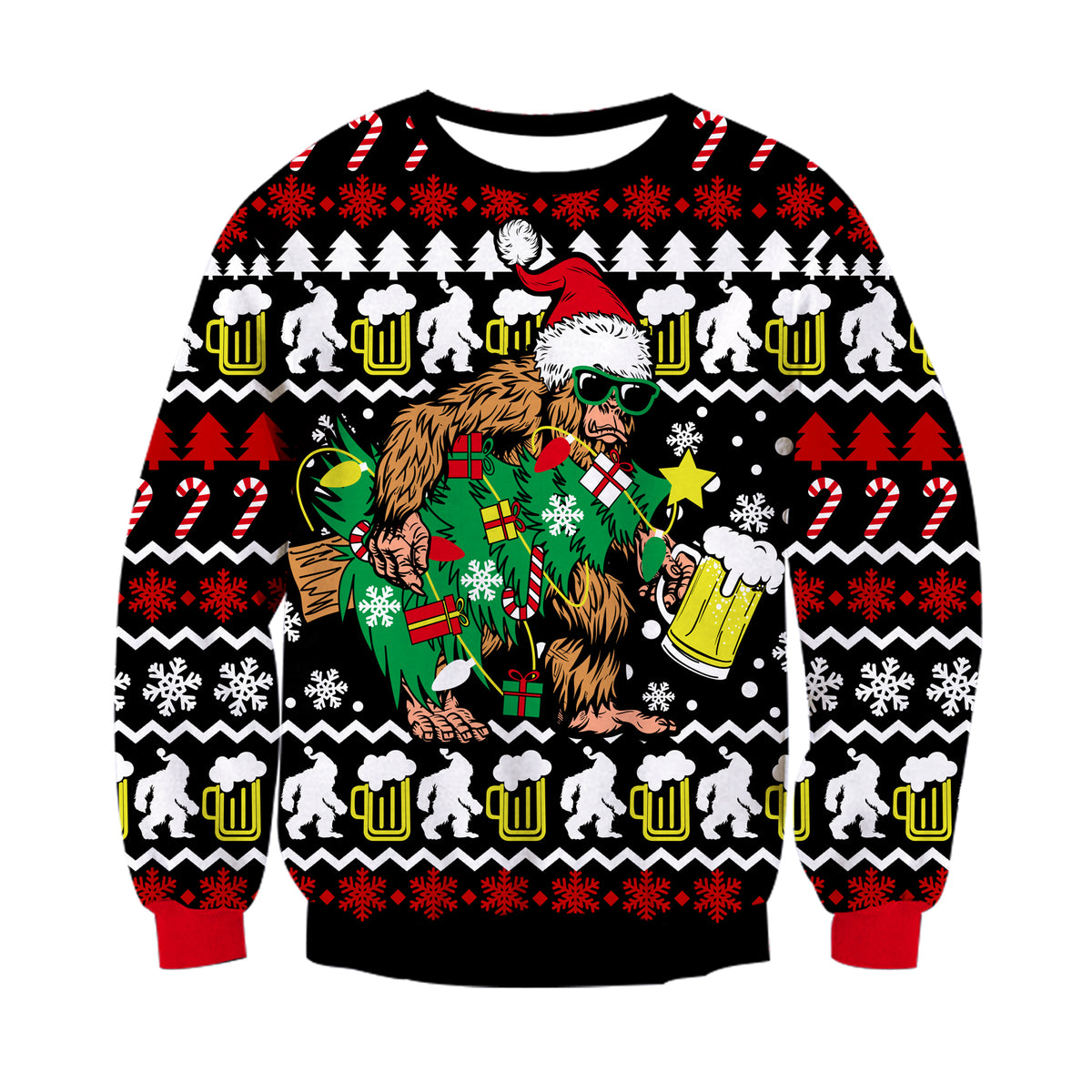 Aideaone Mens Ugly Christmas Sweaters Soft Graphic Pullover Long Sleeve Knitted Sweaters for Christmas Party & Holiday Sweater