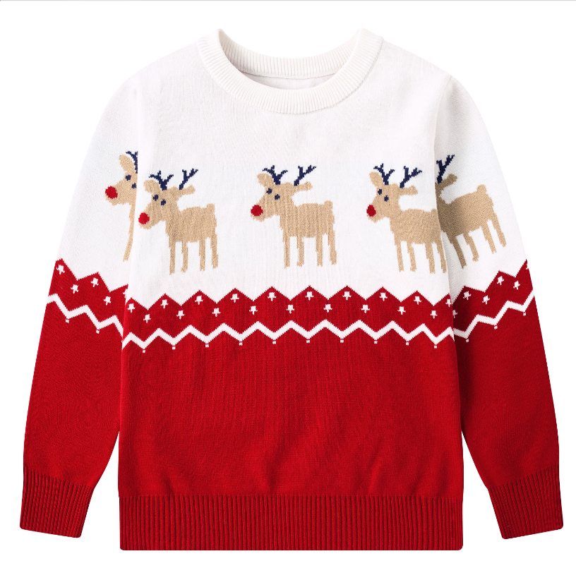 Aideaone Kids Christmas Sweater for Toddler Boys Girls Holiday Knitted Pullover