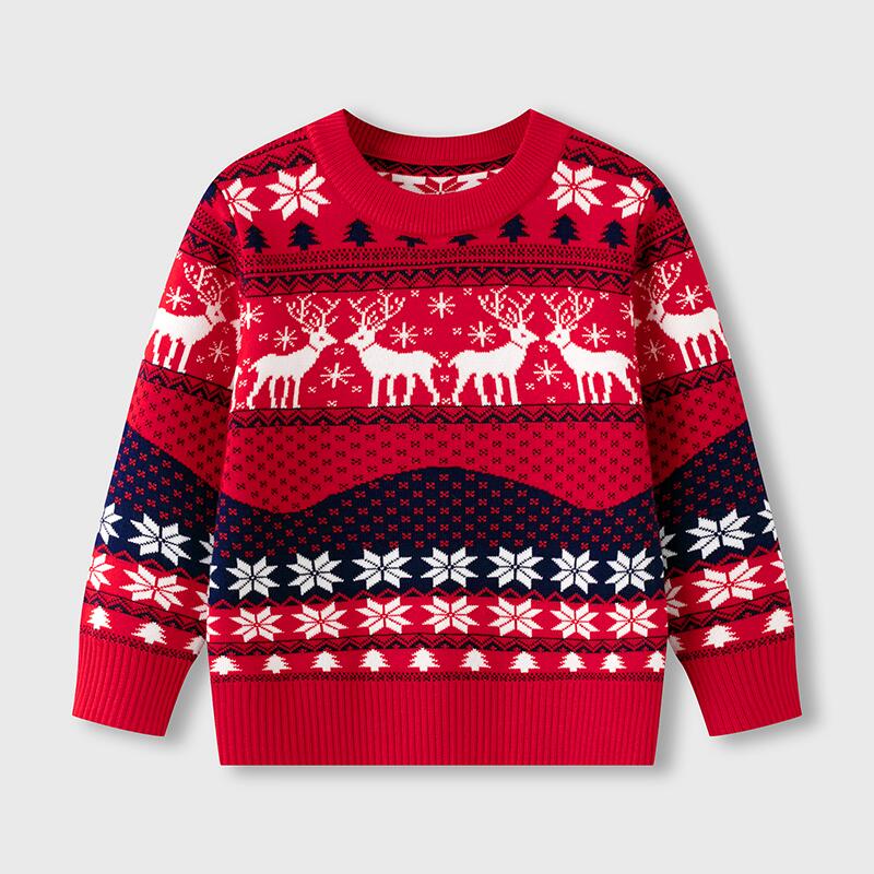 Aideaone Kids Christmas Sweater for Toddler Boys Girls Holiday Knitted Pullover