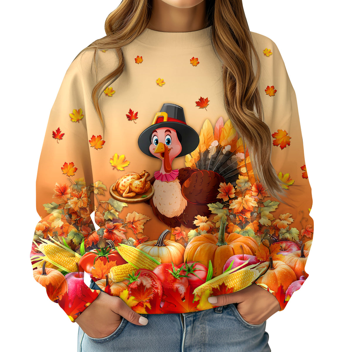 Aideaone Women Ugly Christmas Sweatshirt Long Sleeve Shirts Crew Neck Pullover