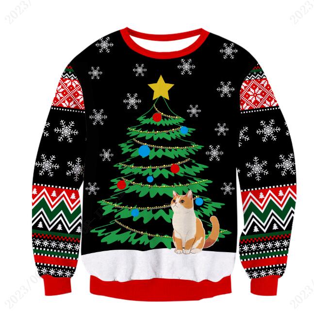 Aideaone Women's Ugly Christmas Sweater Funny Light Up Knit Long Sleeve Pullover