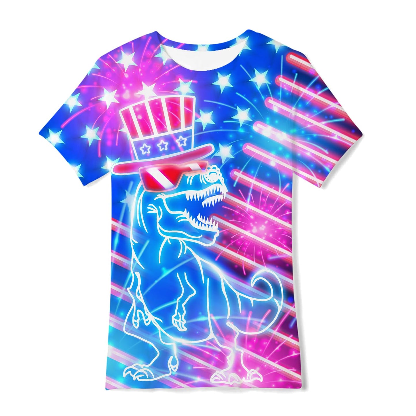 Aideaone Boys Girls T-Shirts 3D Graphic Shirts Kids Cool Short Sleeve Tees Size 4-14T