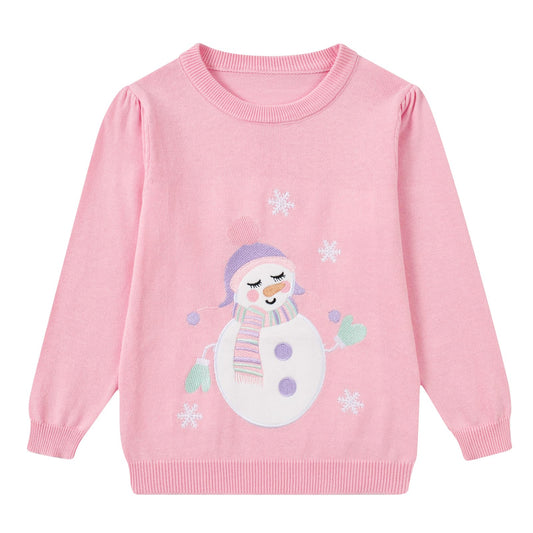 Aideaone Girls Toddler Sweater Long Sleeve Crewneck Pullover Knit Winter Fall Clothes 3-7 Years